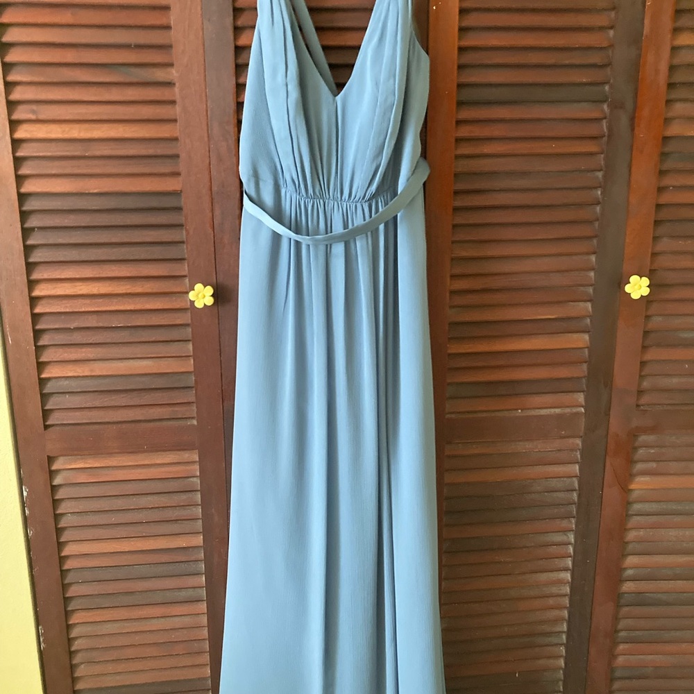 White by Vera Wang Blue Sleeveless Dress